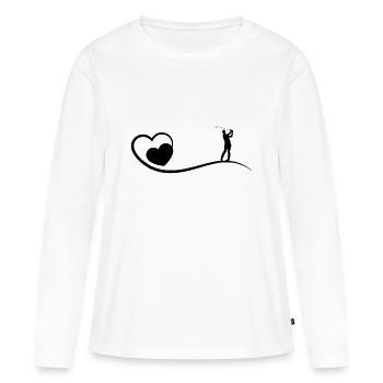 Heart and Golf - - Women's Premium Organic Long Sleeve Shirt - white - Front - Julia (174cm)