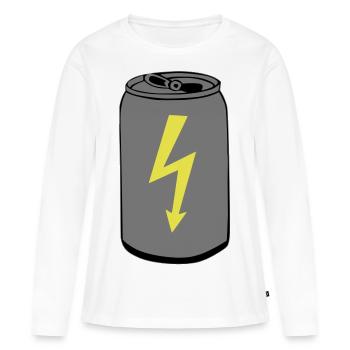Energy Drink Dose - Frauen Premium Bio Langarmshirt - Weiß - Vorne - Julia (174cm)