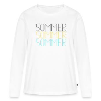Summer Summer Summer Gift - T-shirt manches longues Premium bio Femme - blanc - Devant - Julia (174cm)