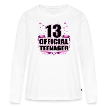 13 Official Teenagers – 13 Years Birthday - Women's Premium Organic Long Sleeve Shirt - white - Front - Julia (174cm)