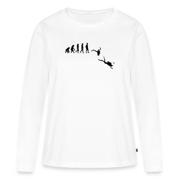 Divers plongeurs - T-shirt manches longues Premium bio Femme - blanc - Devant - Julia (174cm)