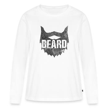 Bart - Frauen Premium Bio Langarmshirt - Weiß - Vorne - Julia (174cm)
