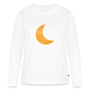 Lune - T-shirt manches longues Premium bio Femme - blanc - Devant - Julia (174cm)