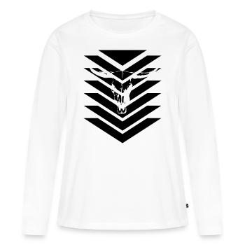 buffle - T-shirt manches longues Premium bio Femme - blanc - Devant - Julia (174cm)