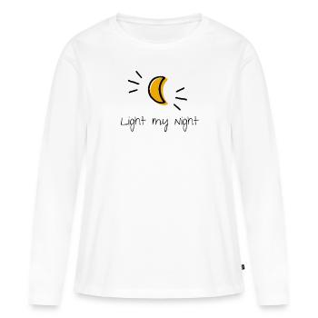 lune - T-shirt manches longues Premium bio Femme - blanc - Devant - Julia (174cm)