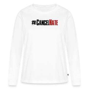 End the hatred - Women's Premium Organic Long Sleeve Shirt - white - Front - Julia (174cm)