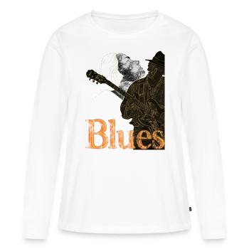 Blues Musik - Frauen Premium Bio Langarmshirt - Weiß - Vorne - Julia (174cm)