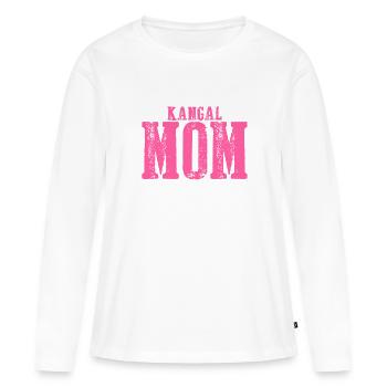 Kangal Maman Chien - T-shirt manches longues Premium bio Femme - blanc - Devant - Julia (174cm)