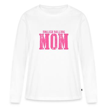 Deutsch Bulldog Maman Chien - T-shirt manches longues Premium bio Femme - blanc - Devant - Julia (174cm)