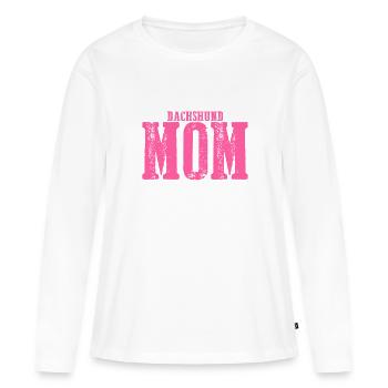 Dachshund Mom Hund - Frauen Premium Bio Langarmshirt - Weiß - Vorne - Julia (174cm)