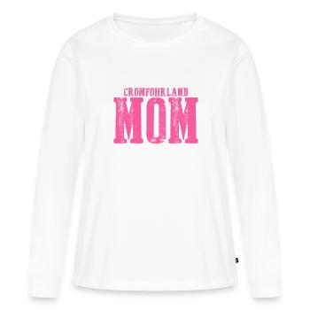 Cromfohrland maman Chien - T-shirt manches longues Premium bio Femme - blanc - Devant - Julia (174cm)