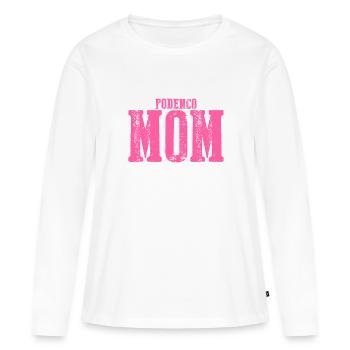 Podenco maman Chien - T-shirt manches longues Premium bio Femme - blanc - Devant - Julia (174cm)