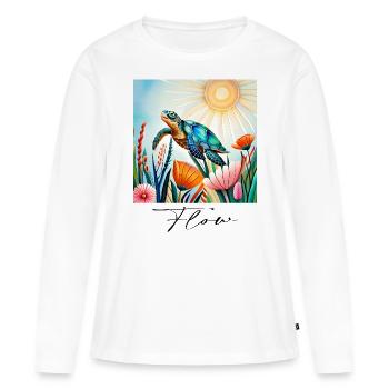 Turtle - Frauen Premium Bio Langarmshirt - Weiß - Vorne - Julia (174cm)