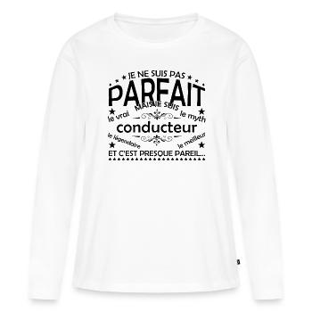Driver Gift Driver The Real Driver - Women's Premium Organic Long Sleeve Shirt - white - Front - Julia (174cm)
