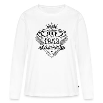 1952 July 1952 Birthday July 1952 - Women's Premium Organic Long Sleeve Shirt - white - Front - Julia (174cm)