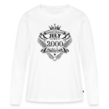 2000 July 2000 Anniversary July 2000 - Women's Premium Organic Long Sleeve Shirt - white - Front - Julia (174cm)