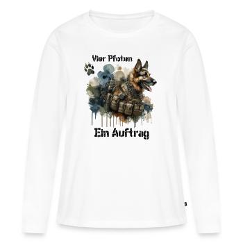 Buddy - Service Dog - Women's Premium Organic Long Sleeve Shirt - white - Front - Julia (174cm)