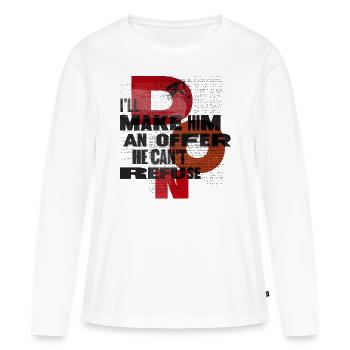 Le Parrain Film De Mafia Citation - T-shirt manches longues Premium bio Femme - blanc - Devant - Julia (174cm)