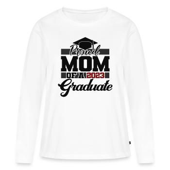 Proud Mom Of A 2023 Graduate Graduation For Women - Women's Premium Organic Long Sleeve Shirt - white - Front - Julia (174cm)