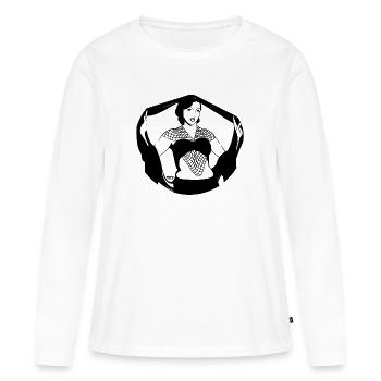 Hagar Legends Collection - Frauen Premium Bio Langarmshirt - Weiß - Vorne - Julia (174cm)