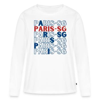 Paris-SG humorvolles Geschenk für Fußballer - Frauen Premium Bio Langarmshirt - Weiß - Vorne - Julia (174cm)