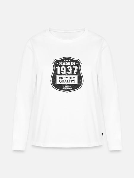 HERGESTELLT 1937 - Frauen Premium Bio Langarmshirt - Weiß