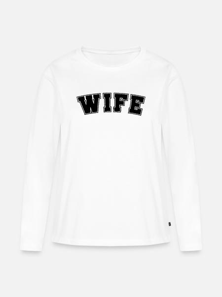 Ehefrau - Frauen Premium Bio Langarmshirt - Weiß