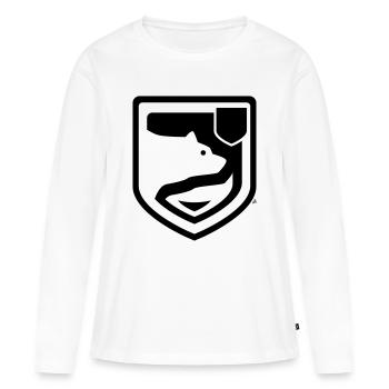 Insigne - Armée de Terre - T-shirt manches longues Premium bio Femme - blanc - Devant - Julia (174cm)