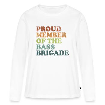 Fier membre de la Bass Brigade - rétro sombre - T-shirt manches longues Premium bio Femme - blanc - Devant - Julia (174cm)