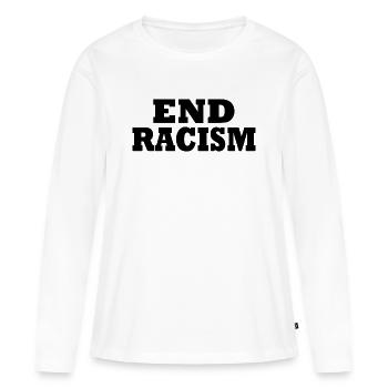 End Racism - T-shirt manches longues Premium bio Femme - blanc - Devant - Julia (174cm)