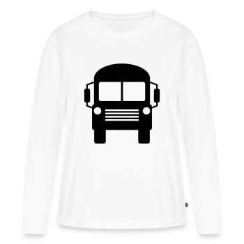 bus - T-shirt manches longues Premium bio Femme - blanc - Devant - Julia (174cm)