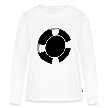 Poker Poker-Chip - Frauen Premium Bio Langarmshirt - Weiß - Vorne - Julia (174cm)