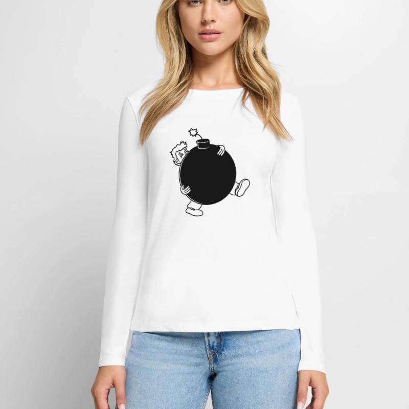 explosion bomb explode tnt dynamite dangerous Women's Premium Organic Long Sleeve Shirt