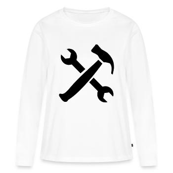 Tools - Women's Premium Organic Long Sleeve Shirt - white - Front - Julia (174cm)