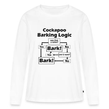 Cockapoo Logic - Women's Premium Organic Long Sleeve Shirt - white - Front - Julia (174cm)