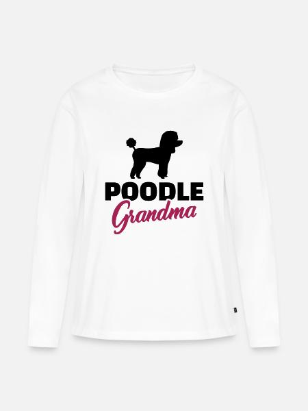 Pudel - Frauen Premium Bio Langarmshirt - Weiß