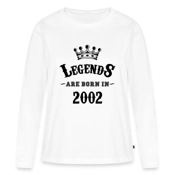 Legends are Born in 2002 - Women's Premium Organic Long Sleeve Shirt - white - Front - Julia (174cm)
