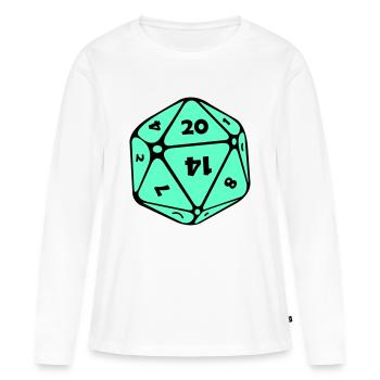 Cube - T-shirt manches longues Premium bio Femme - blanc - Devant - Julia (174cm)