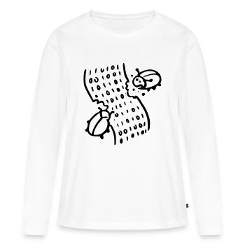 code bugs software - T-shirt manches longues Premium bio Femme - blanc - Devant - Julia (174cm)