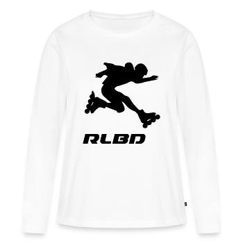 patineur saut Rollerblader - T-shirt manches longues Premium bio Femme - blanc - Devant - Julia (174cm)