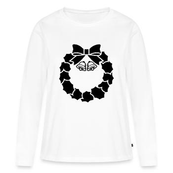 Cloches de couronne 001 - T-shirt manches longues Premium bio Femme - blanc - Devant - Julia (174cm)