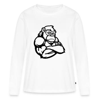 Gorilla Comic - Women's Premium Organic Long Sleeve Shirt - white - Front - Julia (174cm)