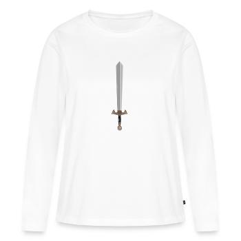 Vintage knight sword sword - Women's Premium Organic Long Sleeve Shirt - white - Front - Julia (174cm)
