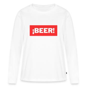 Beer - Frauen Premium Bio Langarmshirt - Weiß - Vorne - Julia (174cm)
