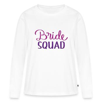 Bride Squad - Women's Premium Organic Long Sleeve Shirt - white - Front - Julia (174cm)