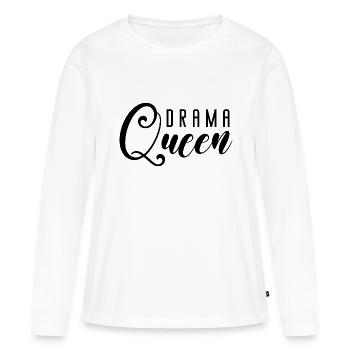 Reine du drame - T-shirt manches longues Premium bio Femme - blanc - Devant - Julia (174cm)