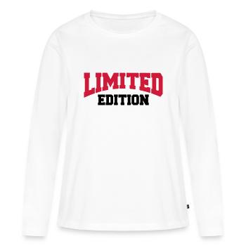 Limited Edition - T-shirt manches longues Premium bio Femme - blanc - Devant - Julia (174cm)