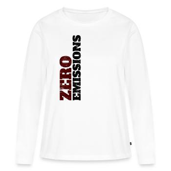 Zero Emissions / Électrique / Voiture électrique - T-shirt manches longues Premium bio Femme - blanc - Devant - Julia (174cm)