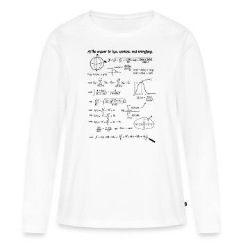 Answer 42 - Women's Premium Organic Long Sleeve Shirt - white - Front - Julia (174cm)