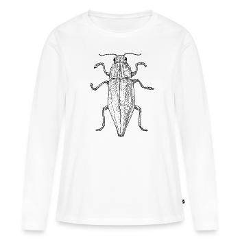 Coléoptère bijou / Buprestidae - T-shirt manches longues Premium bio Femme - blanc - Devant - Julia (174cm)